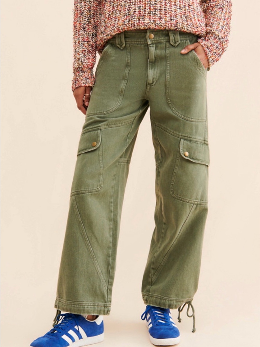 Free People Come and Get It Utility Pants in Hunter Green